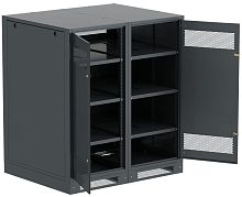 ITK LINEA B Шкаф (пустой) 1350х1200х950мм двустворчатая металлическая дверь черный