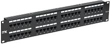 ITK 2U патч-панель кат.6 UTP 48 порта (Dual IDC) с кабельным органайзером