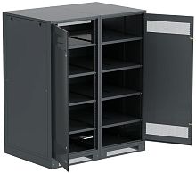 ITK LINEA B Шкаф (пустой) 1700х1400х950мм двустворчатая металлическая дверь черный